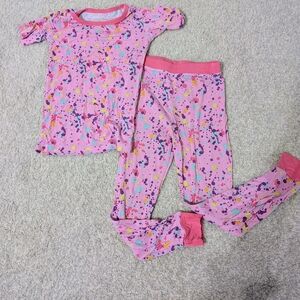 Little Sleepies Pink Splash Kids Pajama Set
